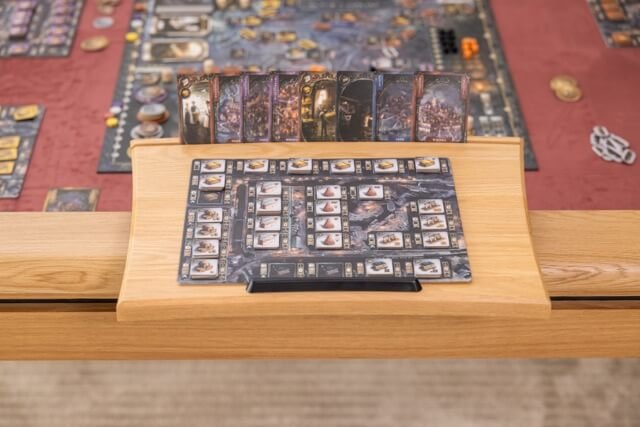 Player desk attached to the table