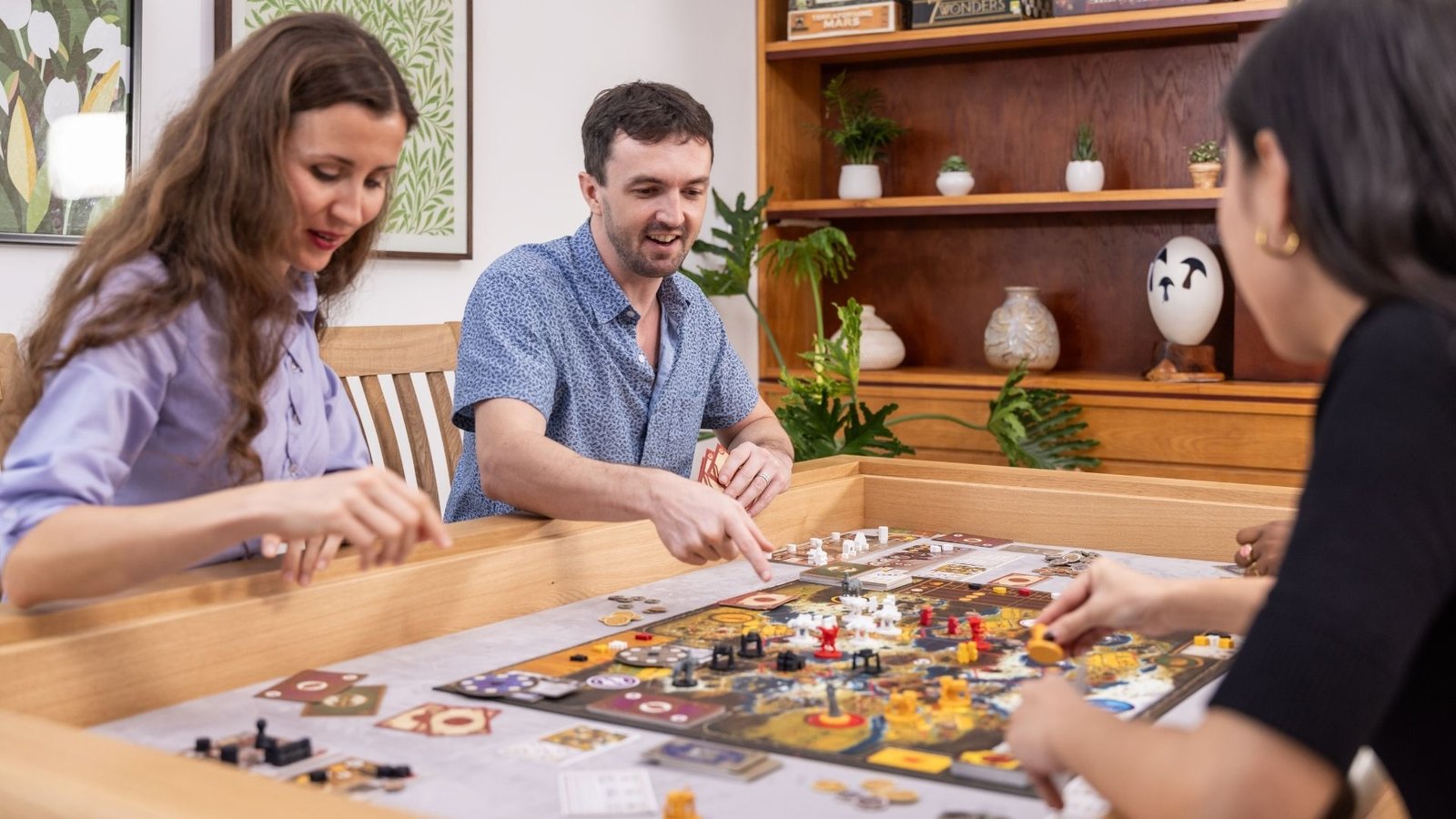 The Monarch table styled for game night